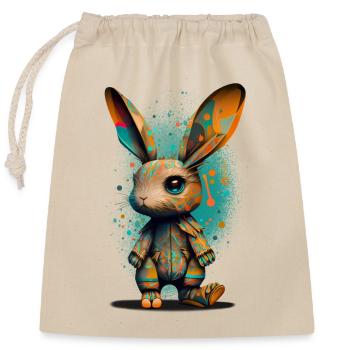 Buddy Bunny - Verschließbarer Geschenkbeutel aus Baumwolle (25x30cm) - Natur - Vorne