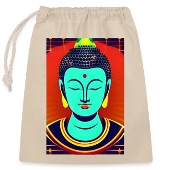 Klassischer Buddha - Verschließbarer Geschenkbeutel aus Baumwolle (25x30cm) - Natur - Vorne