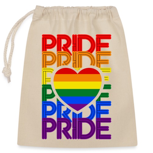 Pride Love Rainbow Heart - Verschließbarer Geschenkbeutel aus Baumwolle (25x30cm)