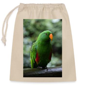 Bird - Verschließbarer Geschenkbeutel aus Baumwolle (25x30cm) - Natur - Vorne