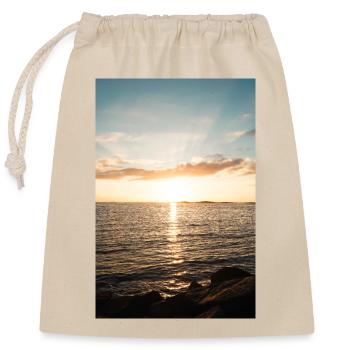 Ozean - Verschließbarer Geschenkbeutel aus Baumwolle (25x30cm) - Natur - Vorne