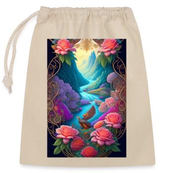 Zauberhaftes Paradis (Jones) - Verschließbarer Geschenkbeutel aus Baumwolle (25x30cm) - Natur - Vorne