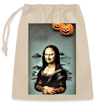 Halloween - Sac cadeau en coton avec cordon (25 x 30 cm) - nature - Devant