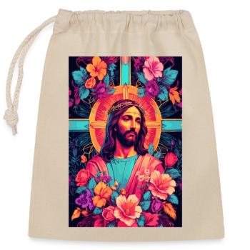 Mon Dieu - Sac cadeau en coton avec cordon (25 x 30 cm) - nature - Devant