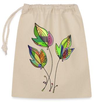 List - Closable cotton gift bag (25x30cm) - nature - Front