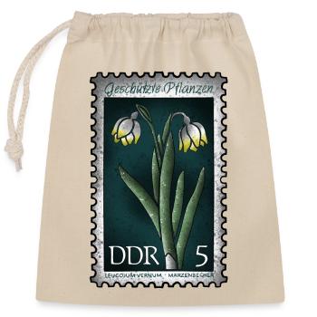 Stamp Märzenbecher - Closable cotton gift bag (25x30cm) - nature - Front