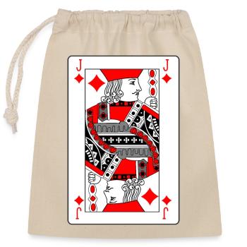 Carte à jouer diamond farmer - Sac cadeau en coton avec cordon (25 x 30 cm) - nature - Devant