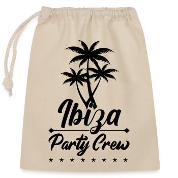 Ibiza Party Crew - Closable cotton gift bag (25x30cm) - nature - Front