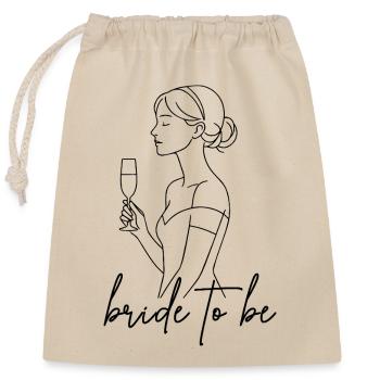 Bride to Be - Closable cotton gift bag (25x30cm) - nature - Front