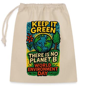 Erdbewusstsein Earth Day Design - Verschließbarer Geschenkbeutel aus Baumwolle (25x30cm) - Natur - Vorne