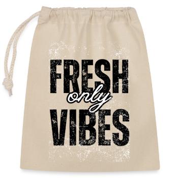Fresh - Closable cotton gift bag (25x30cm) - nature - Front