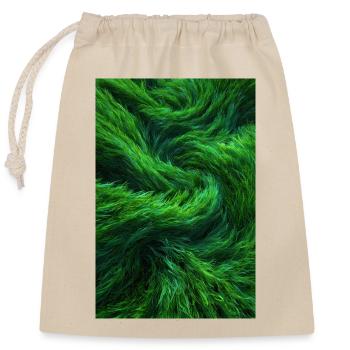 Tourbillons de fourrure émeraude - Sac cadeau en coton avec cordon (25 x 30 cm) - nature - Devant