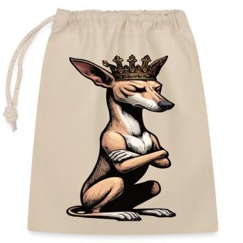Podenco Podencos Podencoliebhaber Podencobesitzer - Verschließbarer Geschenkbeutel aus Baumwolle (25x30cm) - Natur - Vorne