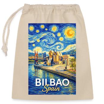 Bilbao Spain - Verschließbarer Geschenkbeutel aus Baumwolle (25x30cm) - Natur - Vorne