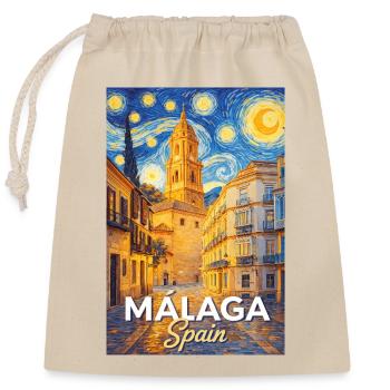 Málaga, Espagne - Sac cadeau en coton avec cordon (25 x 30 cm) - nature - Devant