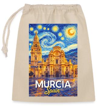 Murcia Spain - Verschließbarer Geschenkbeutel aus Baumwolle (25x30cm) - Natur - Vorne