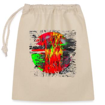 "RedMoon" Acryl Paint 53 by Marco Eckenbrecht - Closable cotton gift bag (25x30cm) - nature - Front