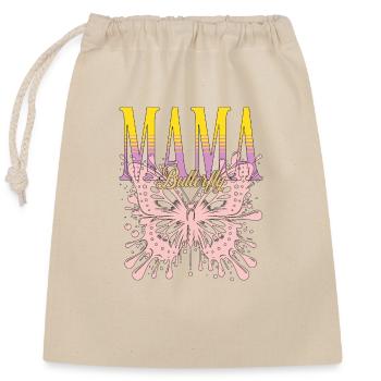Mama Butterfly Splash - Closable cotton gift bag (25x30cm) - nature - Front