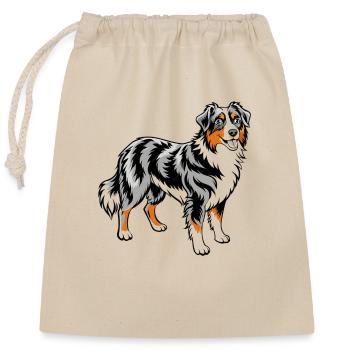 Australian Shepherd - Closable cotton gift bag (25x30cm) - nature - Front
