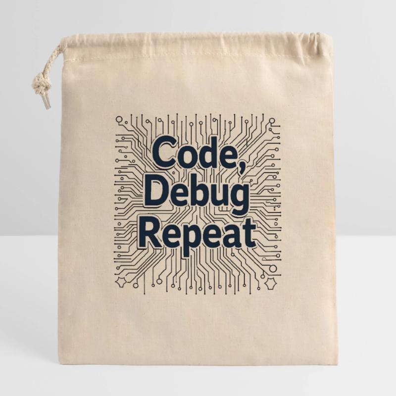 Code Debug Repeat - Software Engineer Verschließbarer Geschenkbeutel aus Baumwolle (25x30cm)