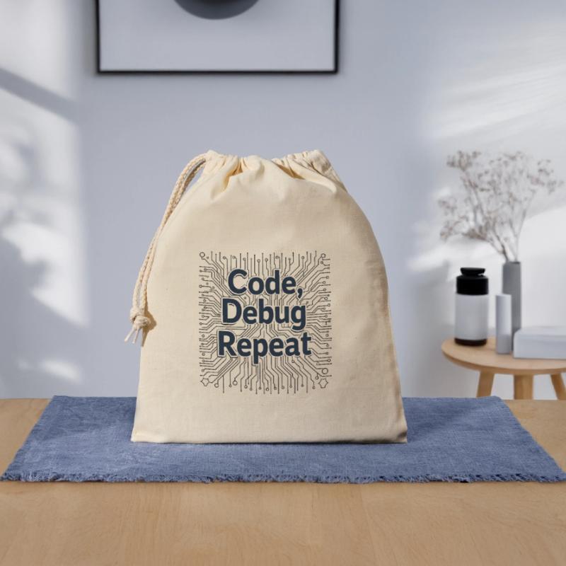 Code Debug Repeat - Software Engineer Verschließbarer Geschenkbeutel aus Baumwolle (25x30cm)