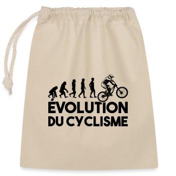 évolution du cyclisme - Sac cadeau en coton avec cordon (25 x 30 cm) - nature - Devant