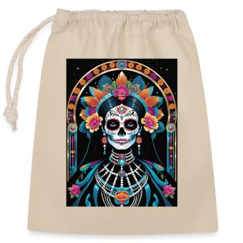 LA CATRINA DELUXE - Closable cotton gift bag (25x30cm) - nature - Front