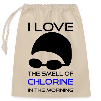 Natation Sort chlore odeur - Sac cadeau en coton avec cordon (25 x 30 cm) - nature - Devant