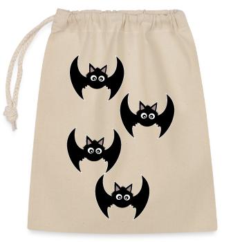 Halloween T-shirt Fledermaus spooky cute Shirt - Verschließbarer Geschenkbeutel aus Baumwolle (25x30cm) - Natur - Vorne