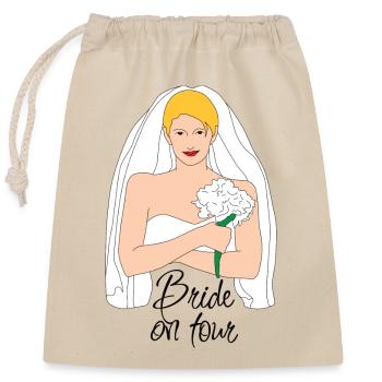 bride on tour blond 2 - Verschließbarer Geschenkbeutel aus Baumwolle (25x30cm) - Natur - Vorne