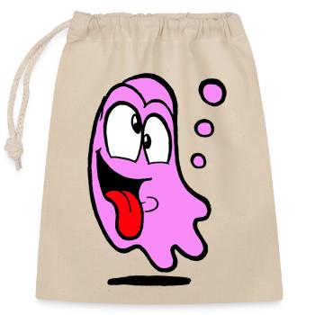 Confucius in Pink - Closable cotton gift bag (25x30cm) - nature - Front