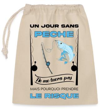 UN JOUR SANS PÉCHÉ NE ME TUERA PAS - Sac cadeau en coton avec cordon (25 x 30 cm) - nature - Devant