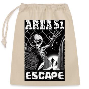 Area51 Alien Escape - Closable cotton gift bag (25x30cm) - nature - Front
