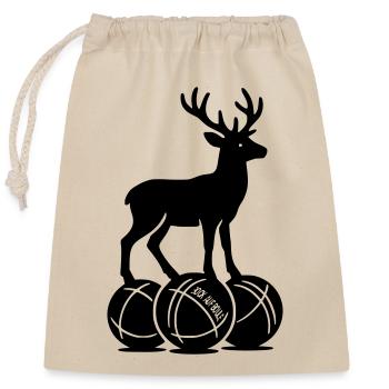 Bock auf Boule - Verschließbarer Geschenkbeutel aus Baumwolle (25x30cm) - Natur - Vorne