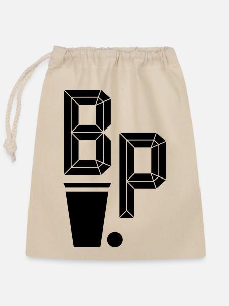 Beer Pong Logo2 - Verschließbarer Geschenkbeutel aus Baumwolle (25x30cm) - Natur
