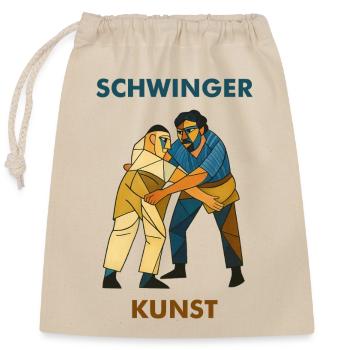 schwinger kunst - Verschließbarer Geschenkbeutel aus Baumwolle (25x30cm) - Natur - Vorne