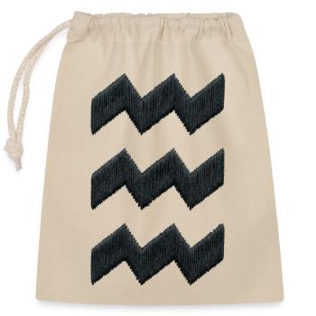 Broderie Eindhoven Vibes en noir (imprimé) - Sac cadeau en coton avec cordon (25 x 30 cm) - nature - Devant