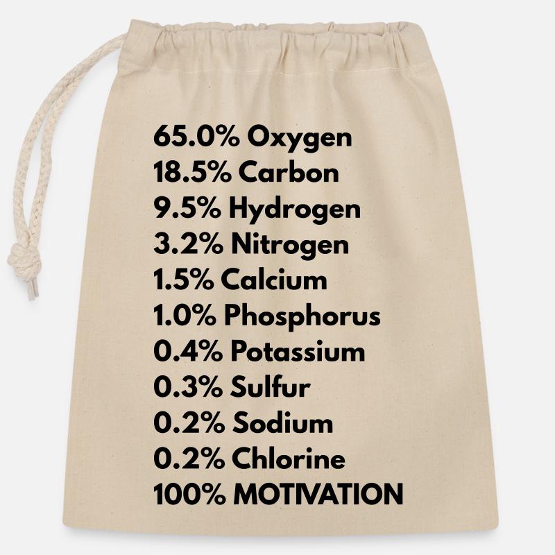 Human body - Closable cotton gift bag (25x30cm) - nature