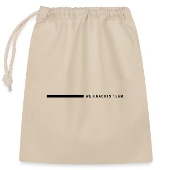Christmas Team Line - Closable cotton gift bag (25x30cm) - nature - Front