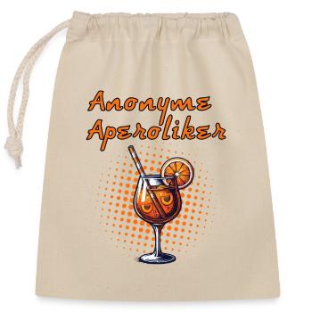 Aperitifs anonymous - Closable cotton gift bag (25x30cm) - nature - Front