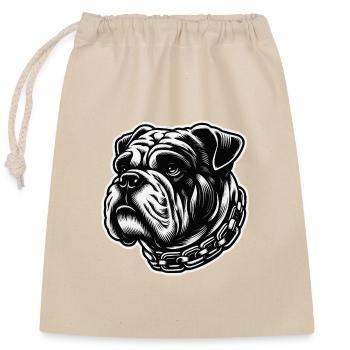 American Bulldog - Closable cotton gift bag (25x30cm) - nature - Front