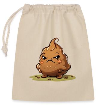 Funny Halloween Monster Poop Pile - Closable cotton gift bag (25x30cm) - nature - Front