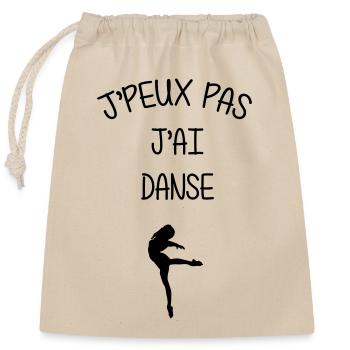 Danse Danseur Danseuse Musique Music - Sac cadeau en coton avec cordon (25 x 30 cm) - nature - Devant