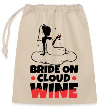Bride on cloud wine - Closable cotton gift bag (25x30cm) - nature - Front
