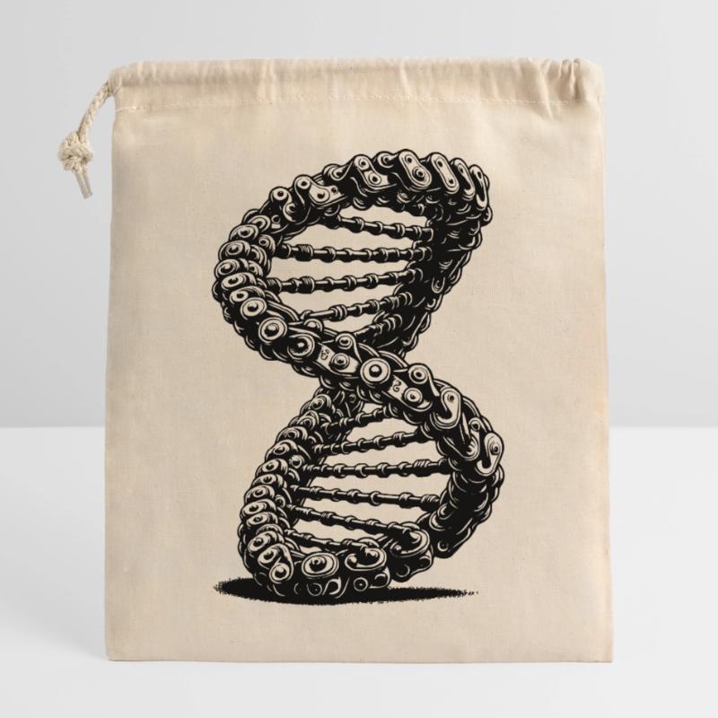 Twisted Möbius Loop Chain DNA Möbius Ribbon Closable cotton gift bag (25x30cm)