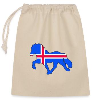 tölter flag iceland - Verschließbarer Geschenkbeutel aus Baumwolle (25x30cm) - Natur - Vorne