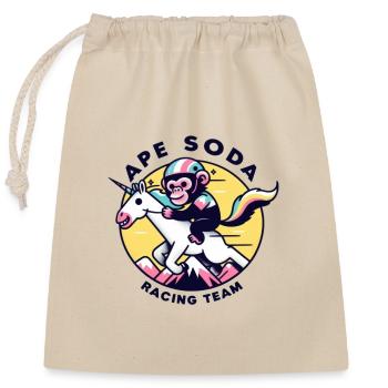 Ape Soda Racing Team 2024 - Verschließbarer Geschenkbeutel aus Baumwolle (25x30cm) - Natur - Vorne