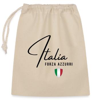 Drapeau italien, fierté italienne - Sac cadeau en coton avec cordon (25 x 30 cm) - nature - Devant