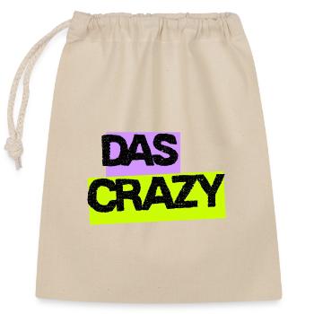 Das Crazy - Design mit Neon-Farben - Verschließbarer Geschenkbeutel aus Baumwolle (25x30cm) - Natur - Vorne