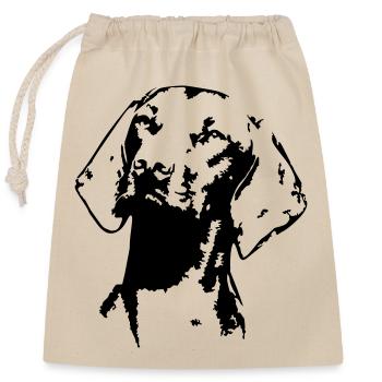 Magyar Vizsla head - Closable cotton gift bag (25x30cm) - nature - Front